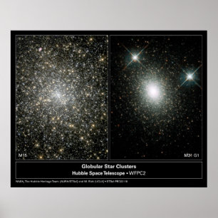 Star Clusters Hubble Telescope Photo Poster