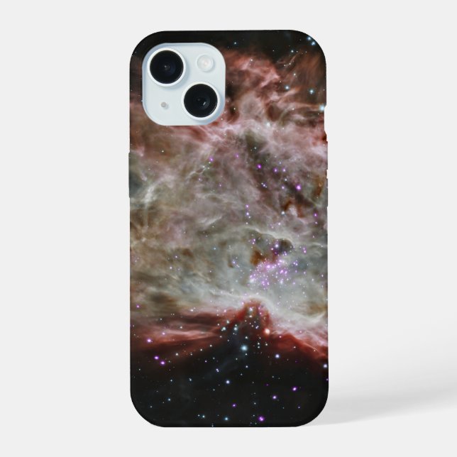 Star Clusters In The Centre Of The Flame Nebula. iPhone 15 Case (Back)