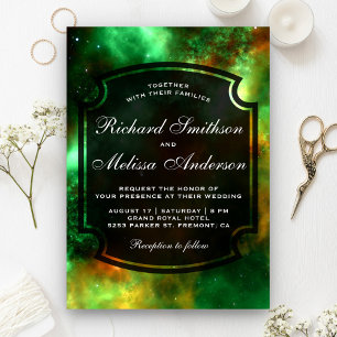 Star Clusters Space Galaxy Wedding Invitation