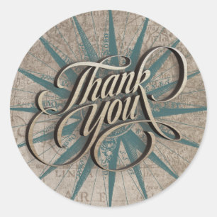 Star Compus Thank You Stickers