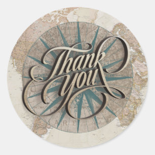 Star Compus Thank You Stickers