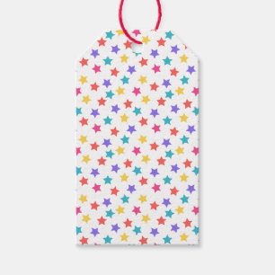 Star Confetti (Bright) Gift Tags
