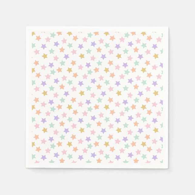 Star Confetti (Pastel) Napkin (Front)