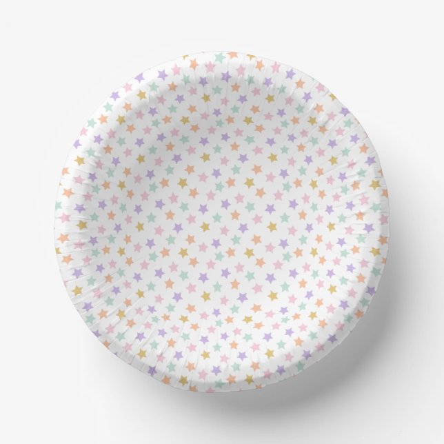 Star Confetti (Pastel) Paper Plate (Front)