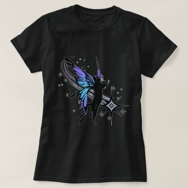 Star Cosmic Cat T-Shirt (Design Front)