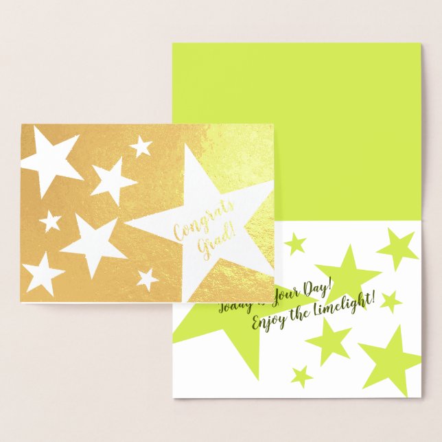 Star Covered Real Foil Congratulations Grad Card (Display)