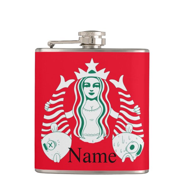 Star-Crown Queen Mermaid Thunder_Cove  Hip Flask (Front)