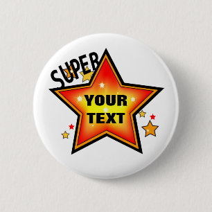 Star Custom Pin Back Button