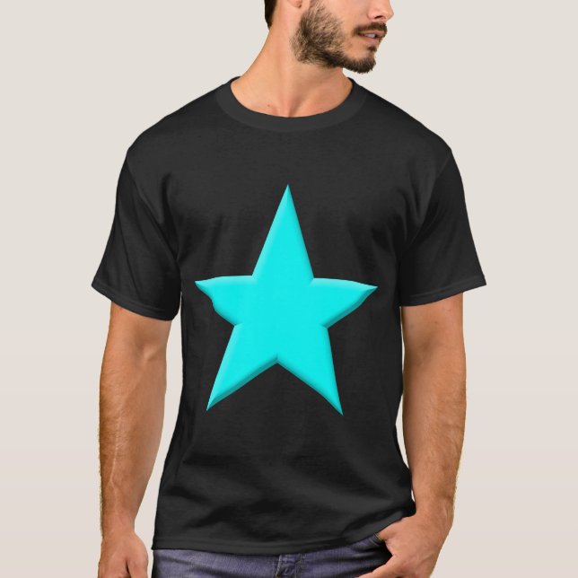 Star - Cyan T-Shirt (Front)