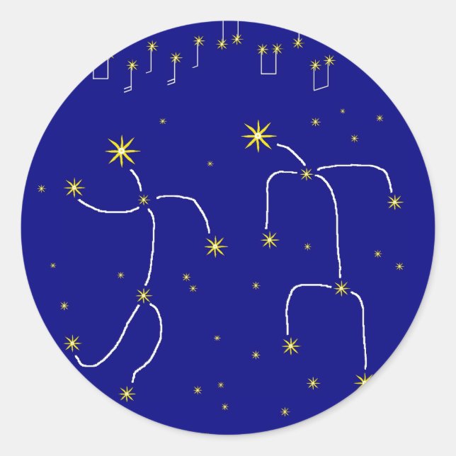 Star Dance Classic Round Sticker (Front)