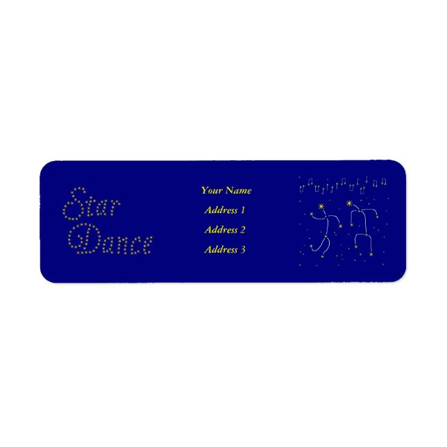 Star Dance Return Address Label (Front)