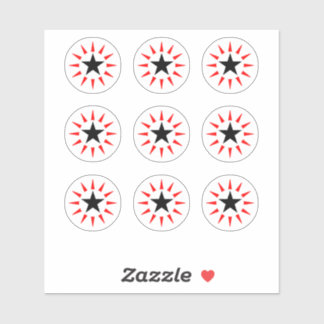 Star Design Pinball Machine Round Target Stickers