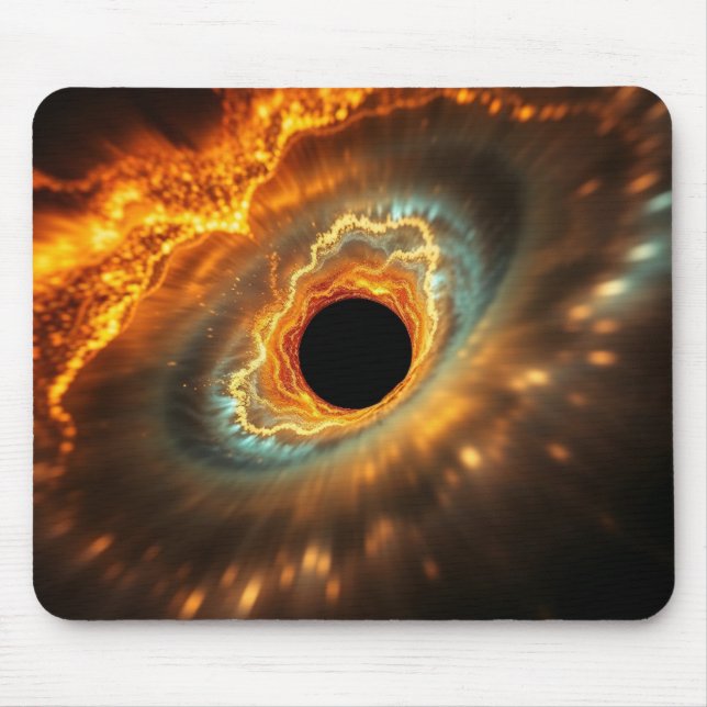Star Devourer – Cosmic Black Hole Eruption Mouse Pad (Front)