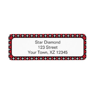 Star Diamonds Return Address Label