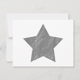 Star Distressed Grey Vintage Star Save The Date