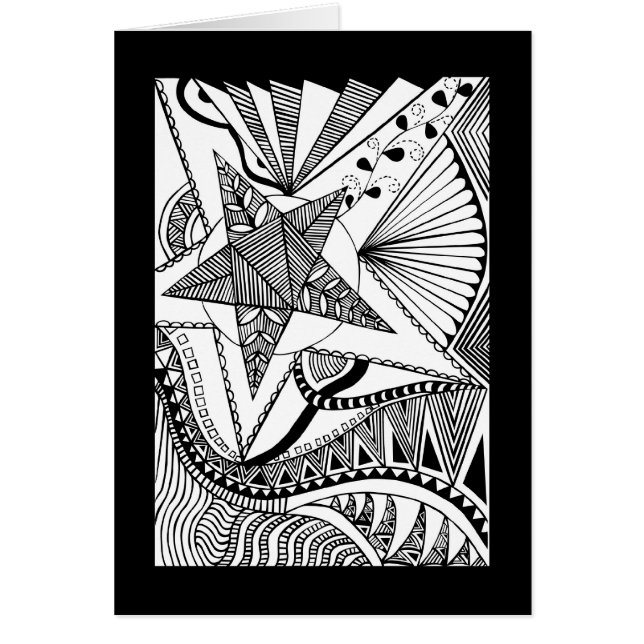 Star doodle card (Front)