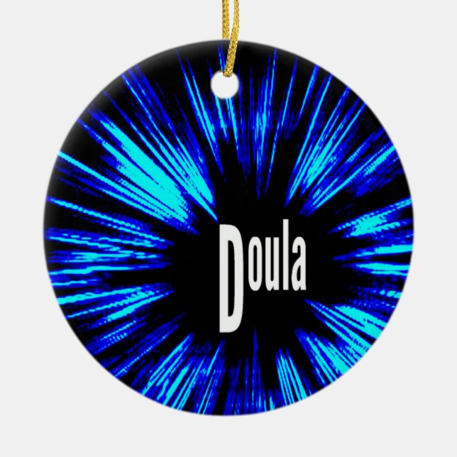 Star Doula Ceramic Tree Decoration (Front)