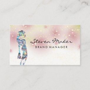 Star Dust Background   Fashion Model Logo Business Card