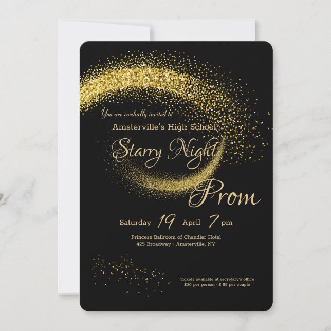 Star Dust Prom Invitation (Front)