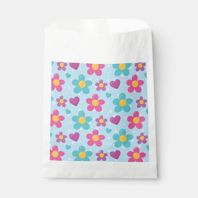 Star-Dusted Blooms  Favour Bag (Front)