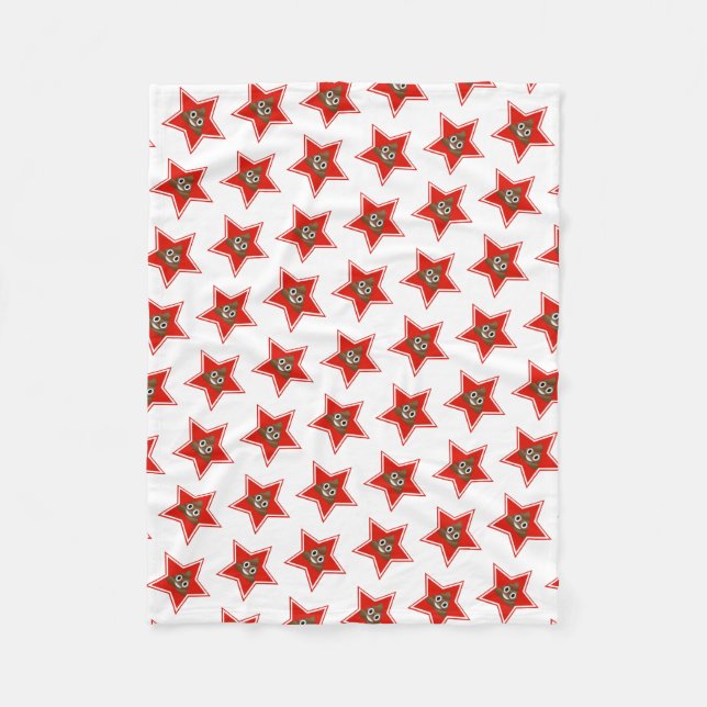 Star Emoji Poo Fleece Blanket (Front)