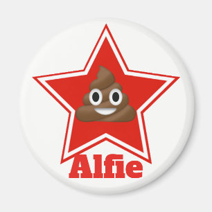 Star Emoji Poo Personnalised Magnet