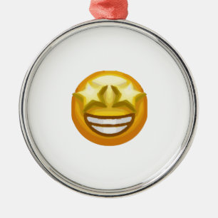 star eyes emoji metal tree decoration