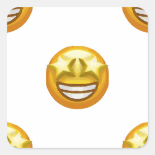 star eyes emoji square sticker