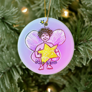 Star Fairy  Ceramic Ornament