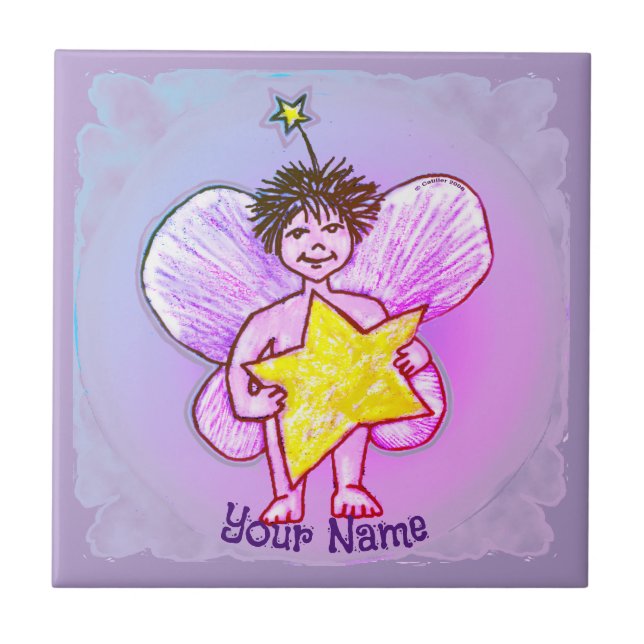 Star Fairy gift box Ceramic Tile (Front)