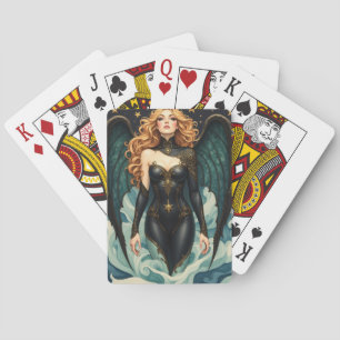 Star Fairy Girl Dark Angel Playing Cards