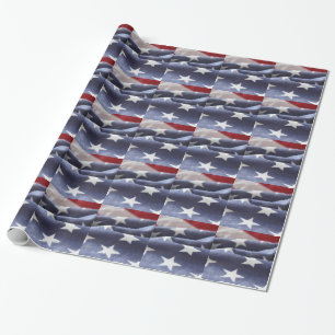 Star field of USA flag wrapping paper