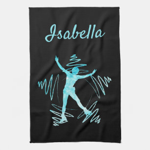 Star Figure Skating Towel blade black frozen blue