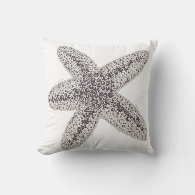 Star Fish - Black and White Cushion (Front)