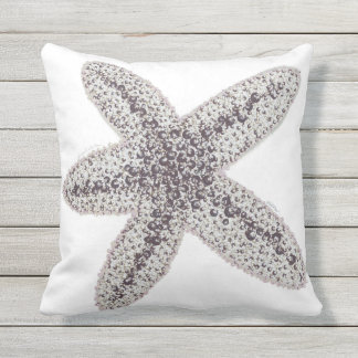 Star Fish - Black and White Cushion