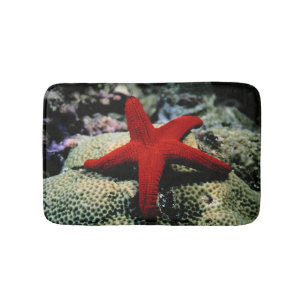Star Fish Red Sea Bath Mat