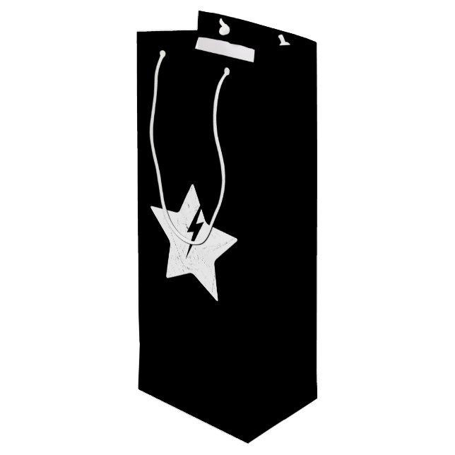 Star Flash Wine Gift Bag (Back Angled)