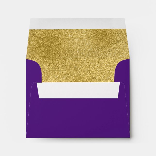 Star Flower Pink Orange Yellow Purple RSVP Envelope (Back (Bottom))