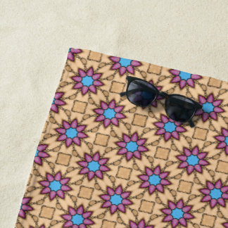 Star Flower Power Beach Towel