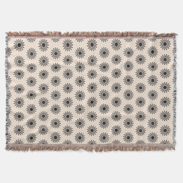 Star Flower Throw Blanket (Front)