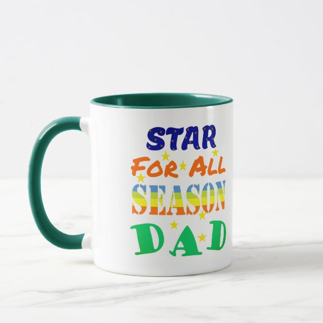 Star For All Season Father's Day Message  Mug (Left)