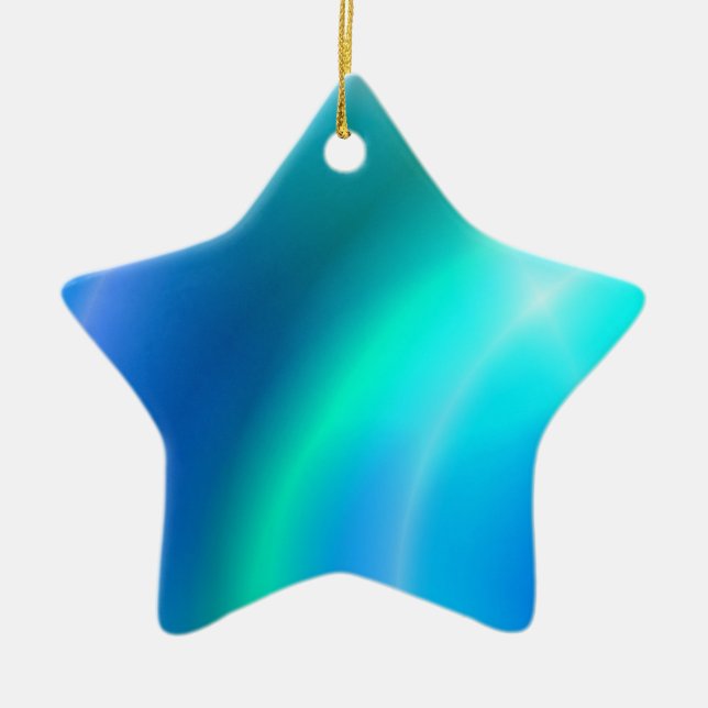 Star for Christmas Tree Ceramic Ornament (Front)