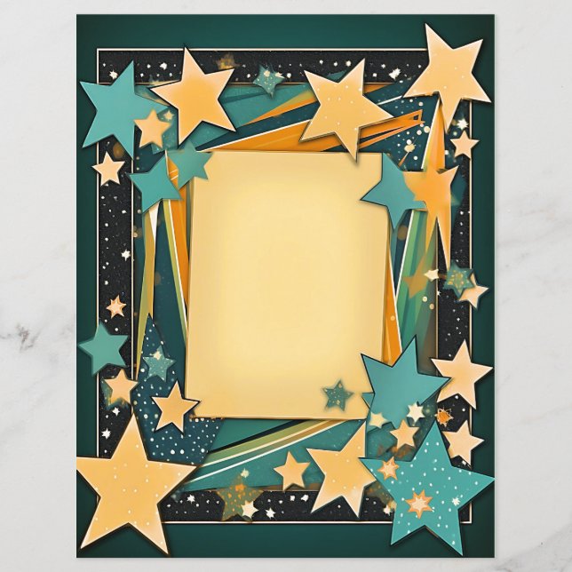 Star Frame Stationary Craft  Paper (Front)
