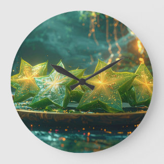 Star Fruit - Carambola Large Clock