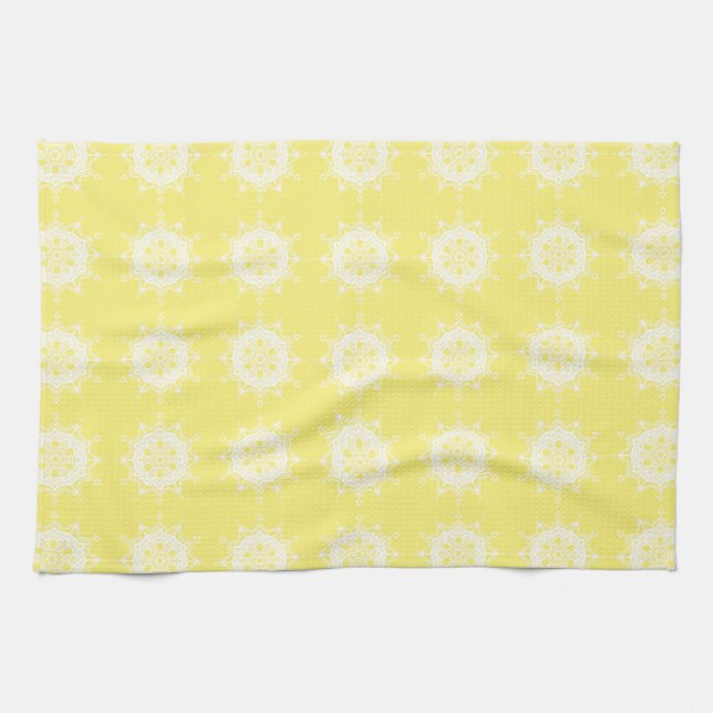 Star Fruit Mandala Tea Towel (Horizontal)
