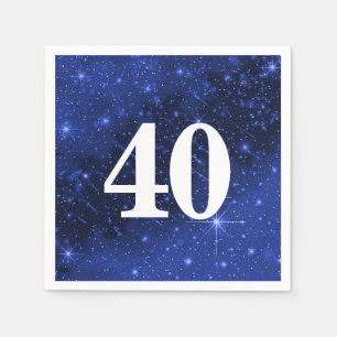 Star Galaxy For 40th Birthday  Napkin