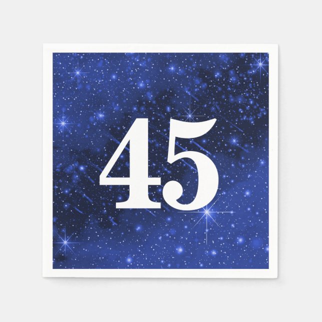 Star Galaxy For 45th Birthday Party   Napkin (Front)