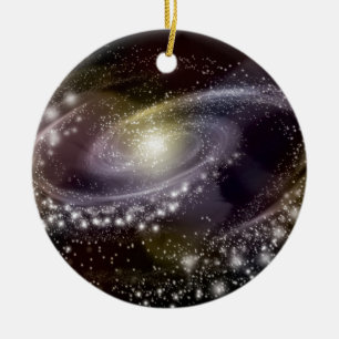 Star Galaxy Galactic Space Print Ceramic Ornament
