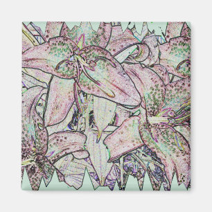 Star Gazer Lilies in Pencil Magnet