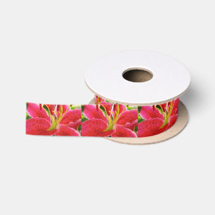 Star Gazer Lily Satin Ribbon